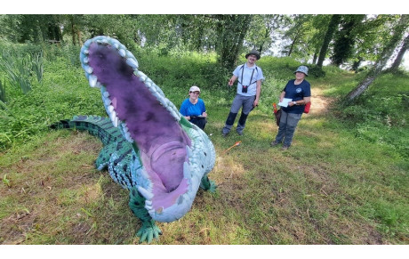 Trois archers de Langroez Arc sur le parcours 3D de Vern-sur-Seiche